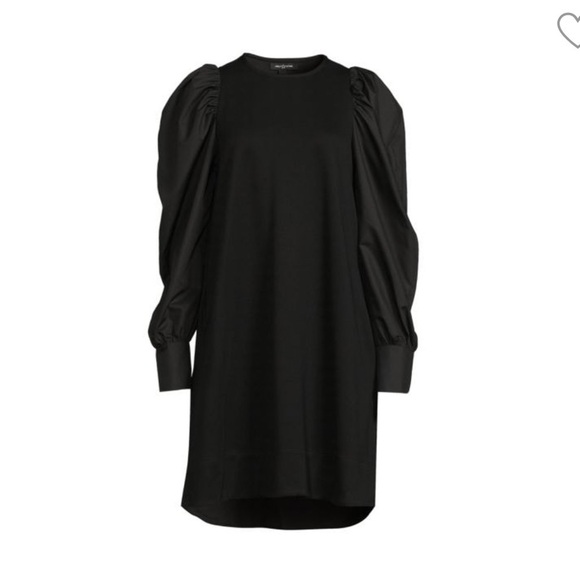 NWT Area Stars Puff Sleeve Shift Dress in Black - Picture 3 of 7